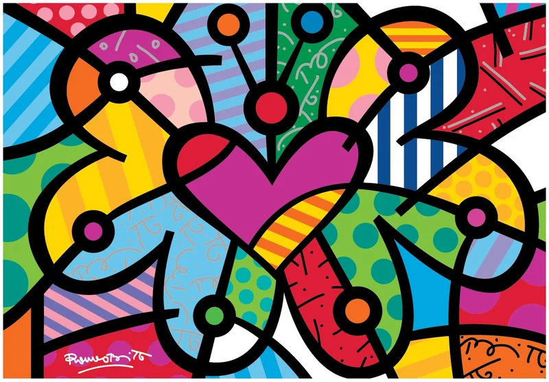 Romero Britto - Heart Butterfly (2000pcs)