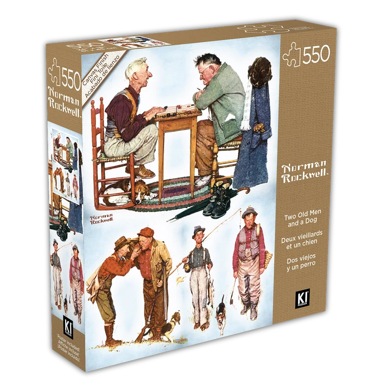 Two Old Men and a Dog, Norman Rockwell (550pcs)