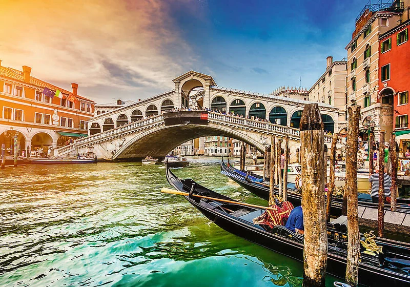 Romantic Sunset - Rialto Bridge, Venice, Italy (1000pcs)