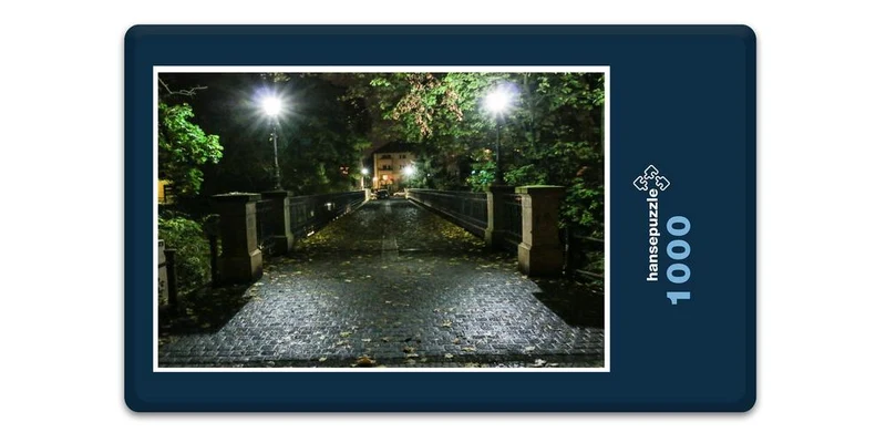 17878 Gebäude - Nacht-Brücke Puzzle