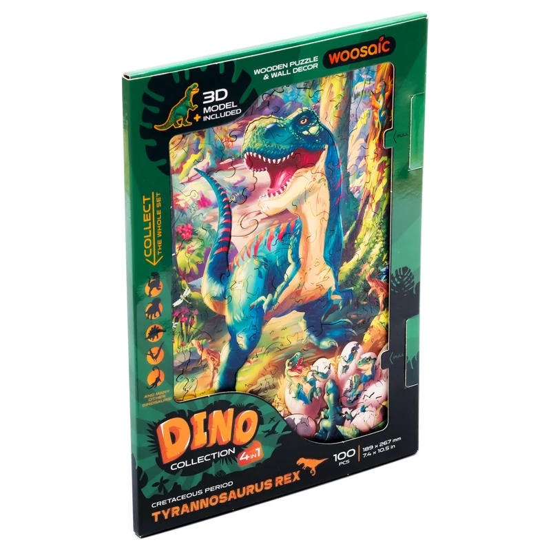 Woosaic Tyrannosaurus Rex 4 in 1 - Dino Collection (Wooden Jigsaw Puzzle)