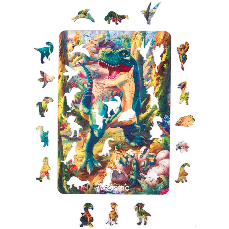 Woosaic Tyrannosaurus Rex 4 in 1 - Dino Collection (Wooden Jigsaw Puzzle)