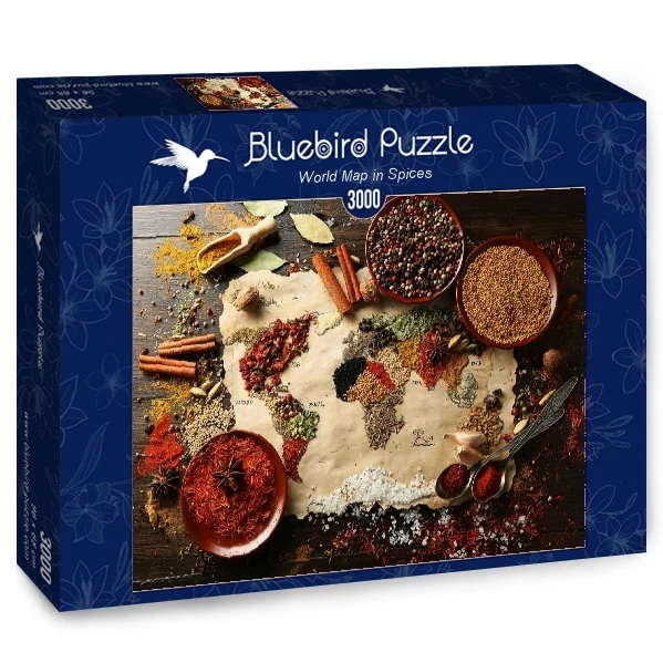 World Map in Spices (3000pcs)