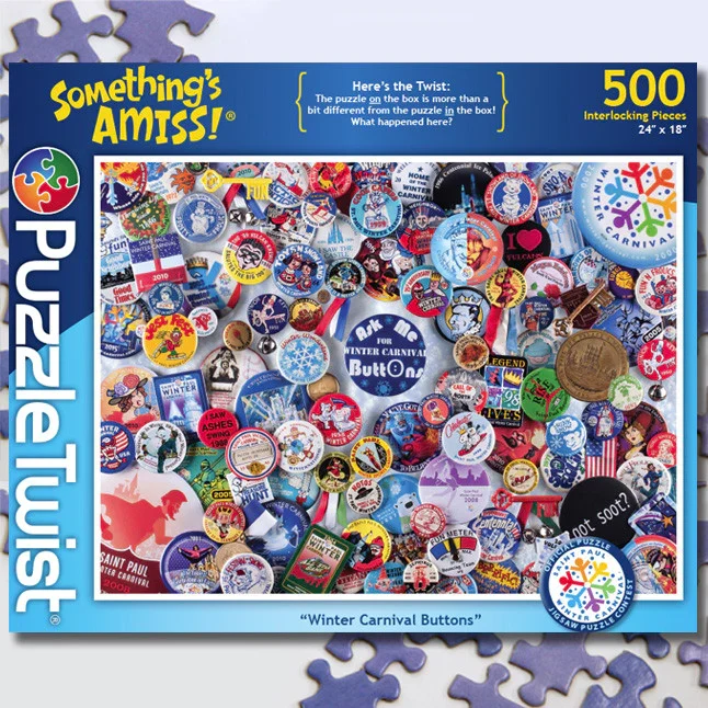 Winter Carnival Buttons - Something's Amiss (500pcs)