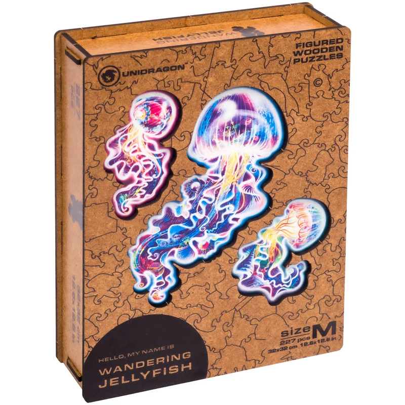 Wandering Jellyfish 3 in 1 (Size M) (Wooden Jigsaw Puzzle)