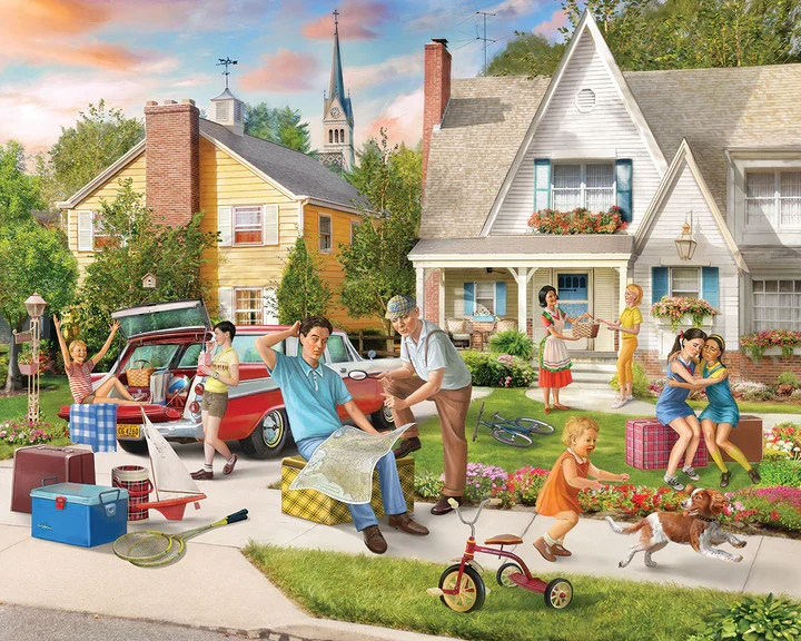 Family Road Trip Starting Out, Lena Pigareva