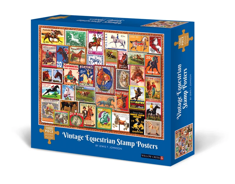 Vintage Equestrian Stamps (1000pcs)