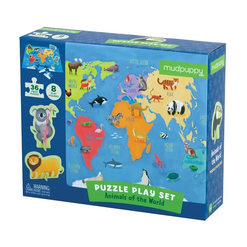 Animals Of The World Puzzle Play Set (36pcs)