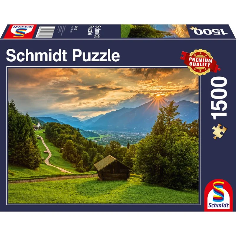 Sunset Over the Mountain Village of Wamberg (1500pcs)