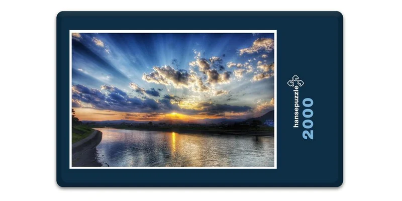 17979 Natur - Wolken über dem See Puzzle