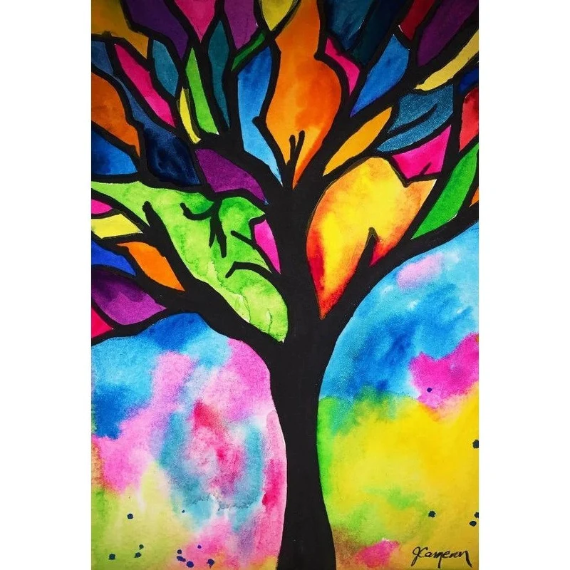 Stained Glass Tree - Mini Puzzle