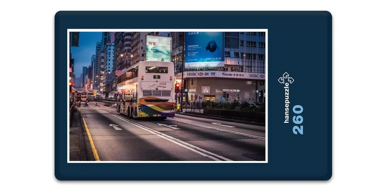 17988 Orte - Hong Kong am Abend Puzzle
