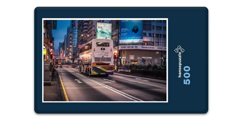 17988 Orte - Hong Kong am Abend Puzzle
