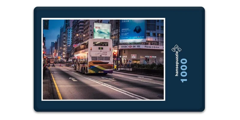 17988 Orte - Hong Kong am Abend Puzzle