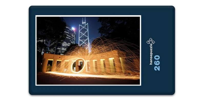 17991 Orte - Hong Kong bei Nacht Puzzle