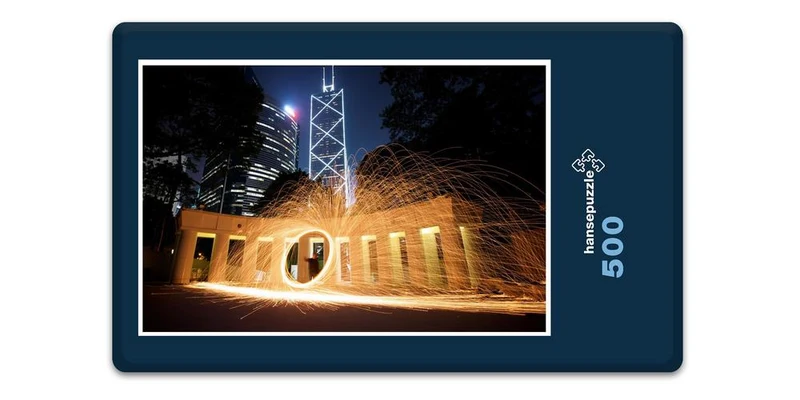 17991 Orte - Hong Kong bei Nacht Puzzle