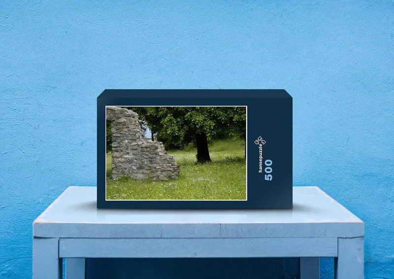 24187 Natur - Felsmauer im Gras Puzzle