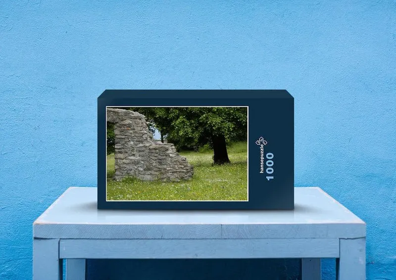 24187 Natur - Felsmauer im Gras Puzzle