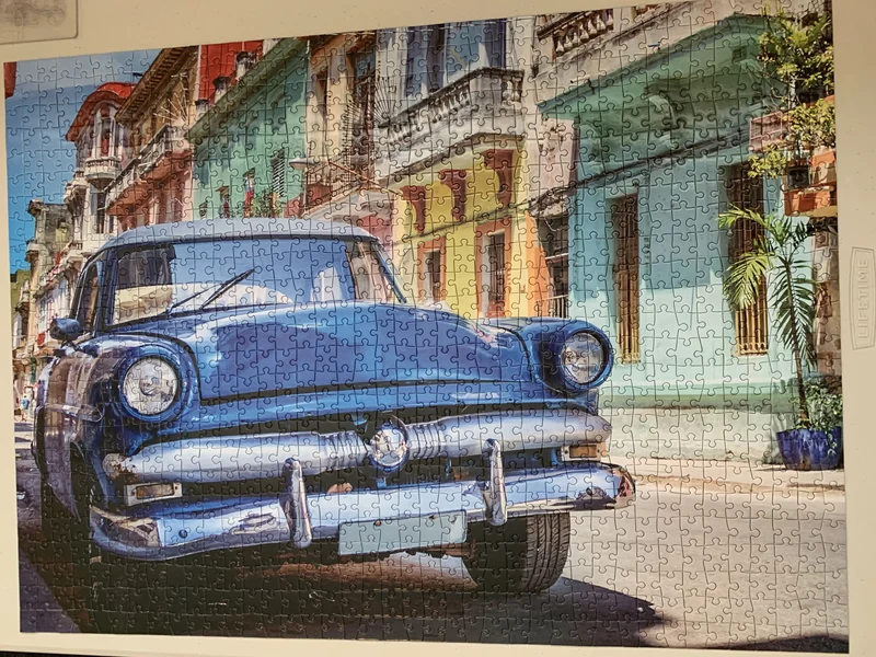 PFG Blue Car in Cuba (Usagé/Used - PUZZLES FOR GOOD)