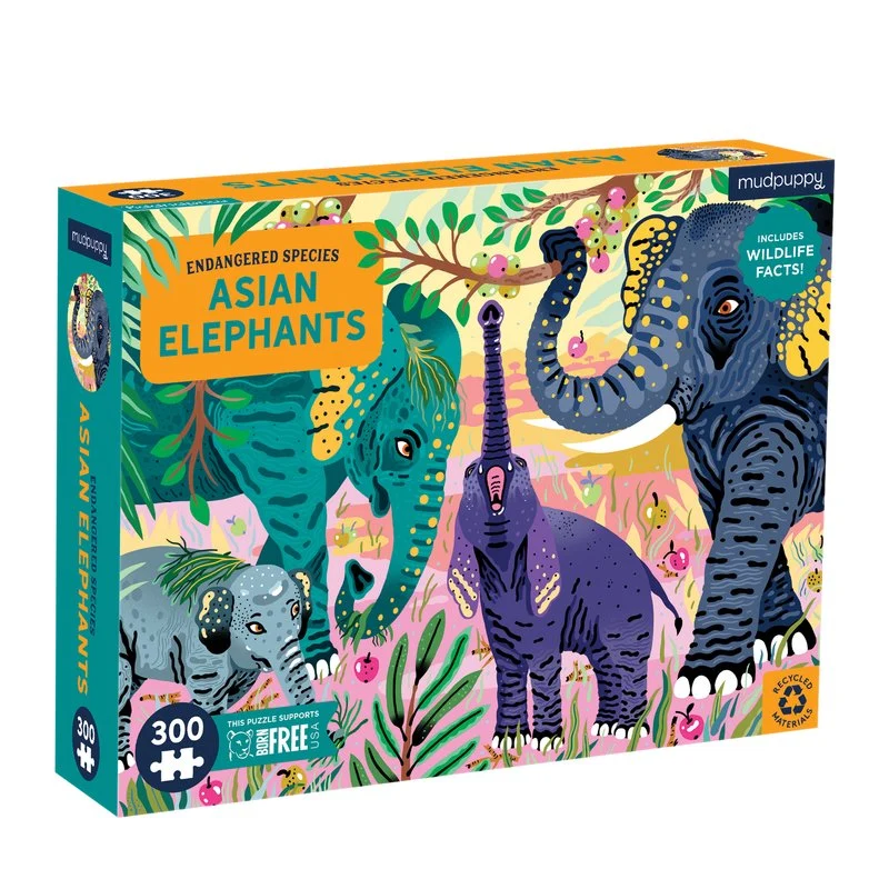 Asian Elephants Endangered Species (300pcs)