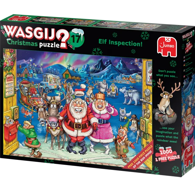 Wasgij Christmas #17, Elf Inspection / Inspection des lutins ! (2x1000pcs)