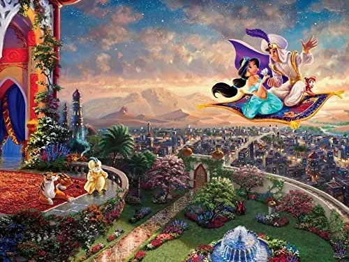 Disney 4-in-1 Multipack, Tomas Kinkade (Aladdin, Beauty & Beast, Pooh, Ariel)
