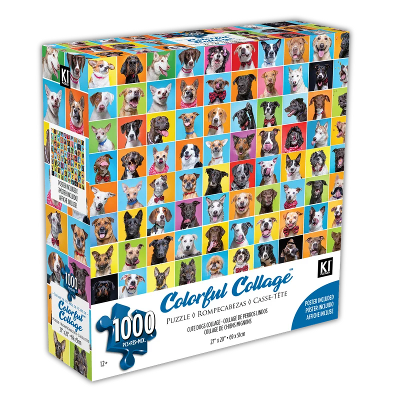 Colorful Collage - Cute Dog Collage (1000pcs)