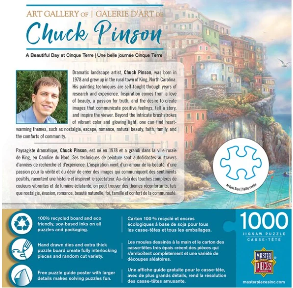 Art Gallery - A Beautiful Day At Cinque Terre, Chuck Pinson