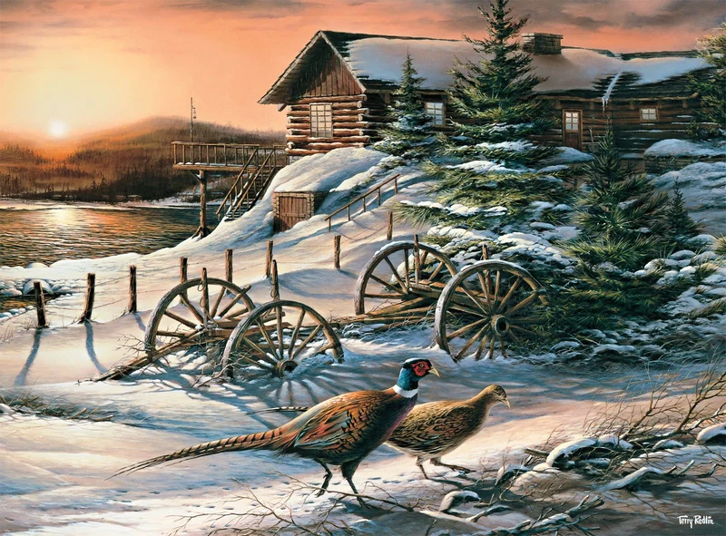 Peaceful Evening Pheasants, Terry Redlin