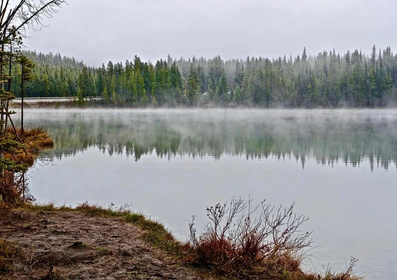 22450 Natur - Nebel über dem See Puzzle
