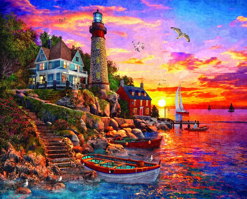 Lighthouse Sunset, Dominic Davison