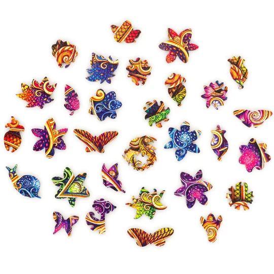 Inexhaustible Abundance MANDALA (Size M) (Wooden Jigsaw Puzzle)