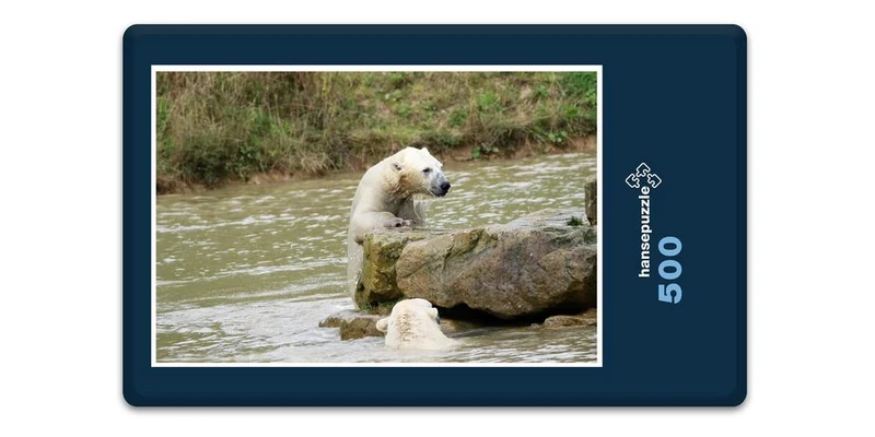 18501 Tierwelt - Eisbär auf Fels Puzzle