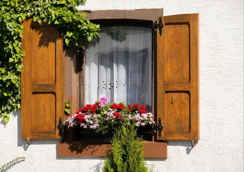 25165 Gebäude - Blumen-Fenster Puzzle