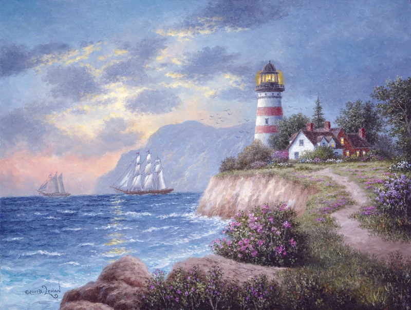 By The Sea - White Cliff Bay, Dennis Lewan (1000pcs)