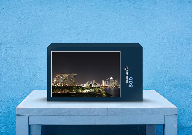 22863 Gebäude - Singapure bei Nacht Puzzle