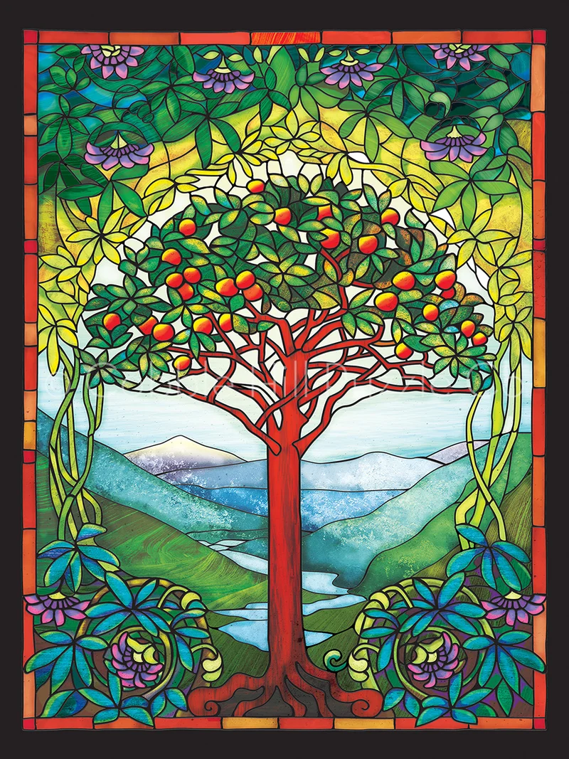 Tree Of Life Stained Glass, Louis Comfort Tiffany (275pcs)