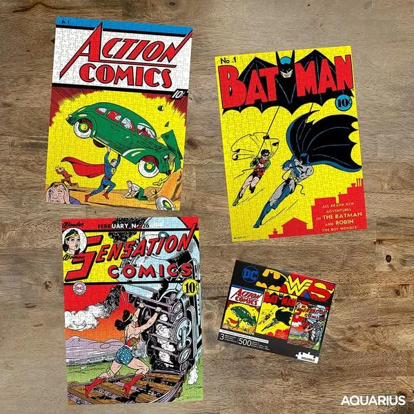 DC Comics - Batman, Superman, Wonder Woman (3 x 500pc Puzzles)