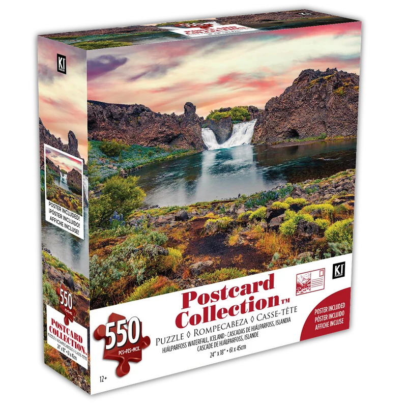 Postcard Collection - Hjalparfoss Waterfall, Iceland (550pcs)