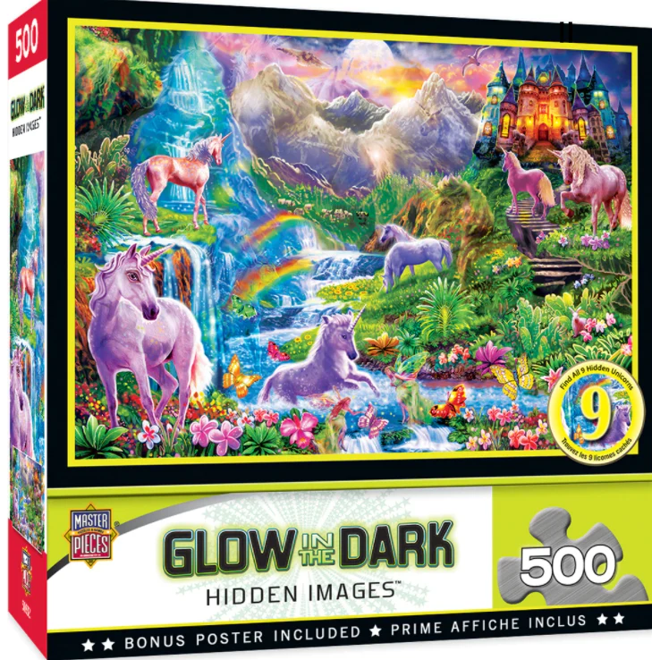 Hidden Image Glow in the Dark - UNICORNS RETREAT