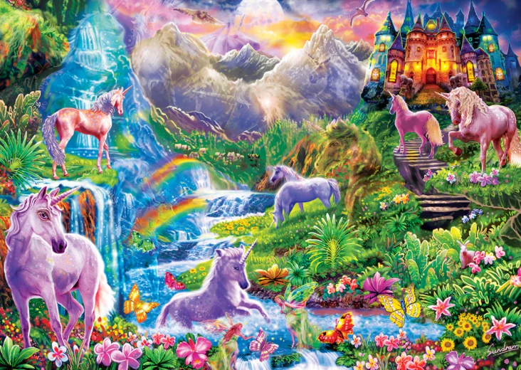 Hidden Image Glow in the Dark - UNICORNS RETREAT