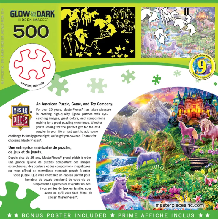 Hidden Image Glow in the Dark - UNICORNS RETREAT