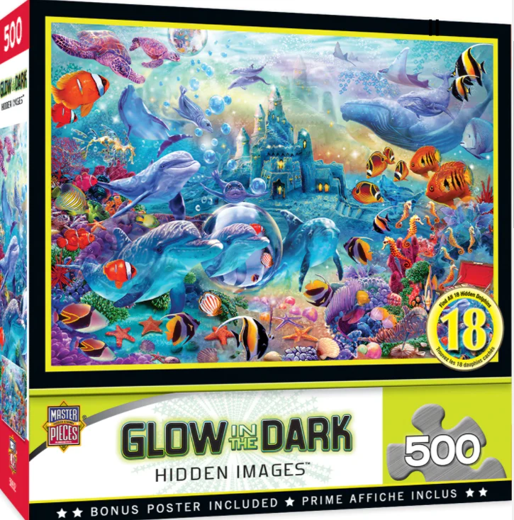 Hidden Image Glow in the Dark - Sea Castle Delight