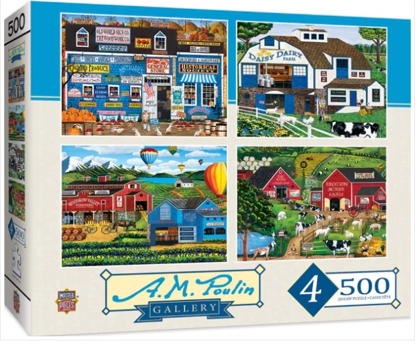 A. M. Poulin - 4-Pack 500 Piece Puzzles