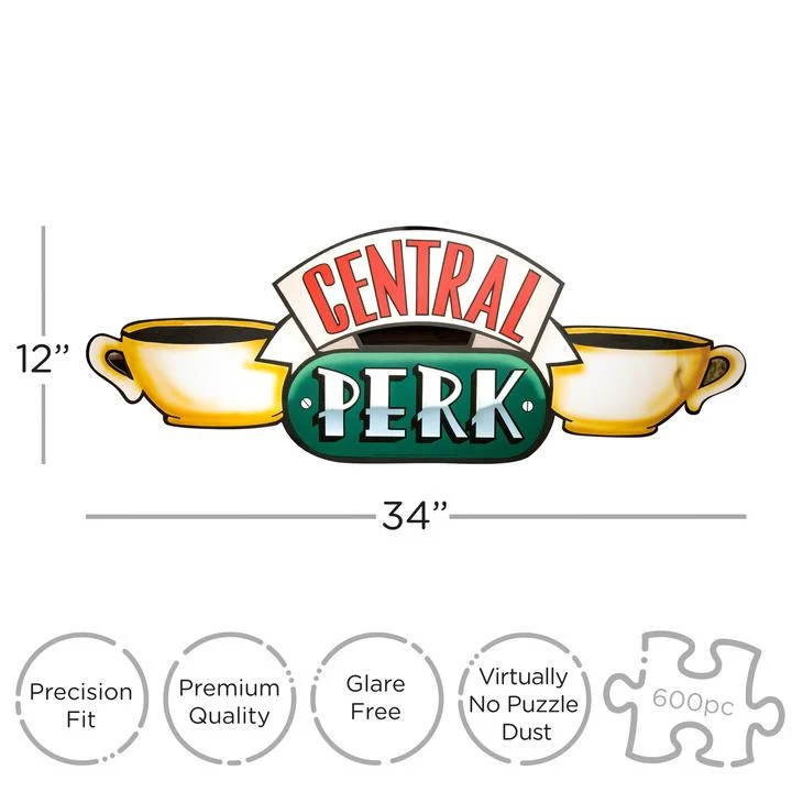 Friends - Central Perk (Double Sided Shaped Puzzle)