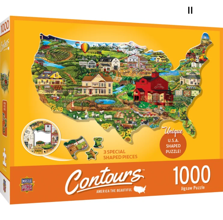 Contours Shaped - America the Beautiful (1000pcs)