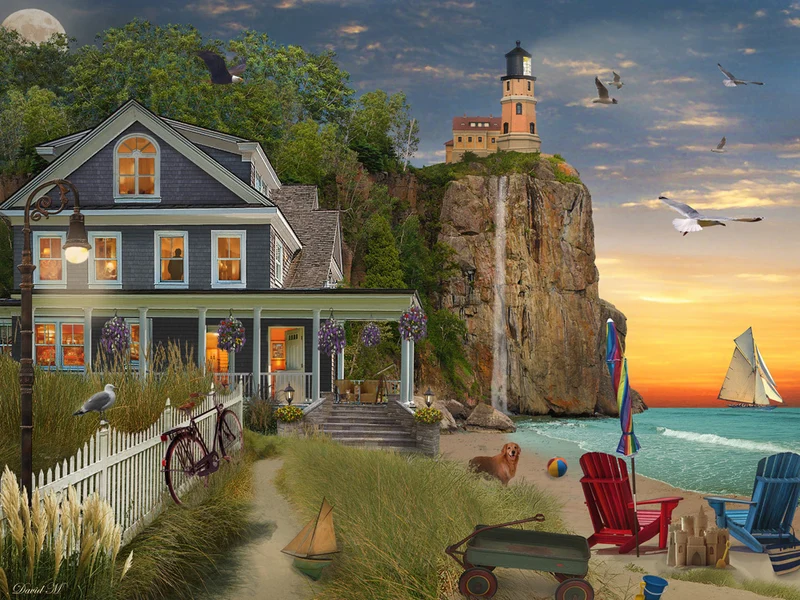 Beachside Lighthouse, David Maclean (550pcs)
