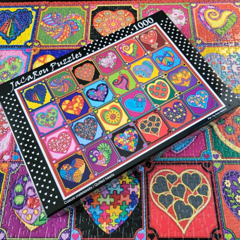 Coeurs Matelasses / Quilted Hearts, Anie Maltais (1000pcs)