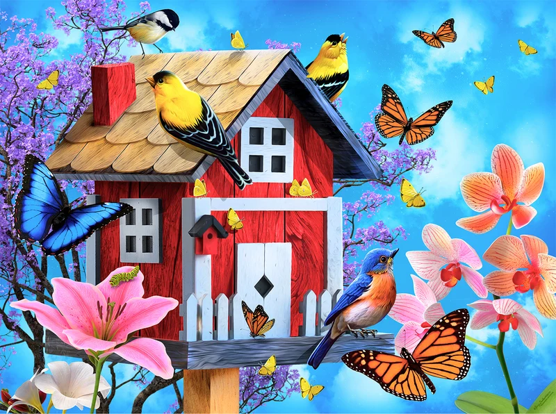 Red Birdhouse, Jerry Gadamus