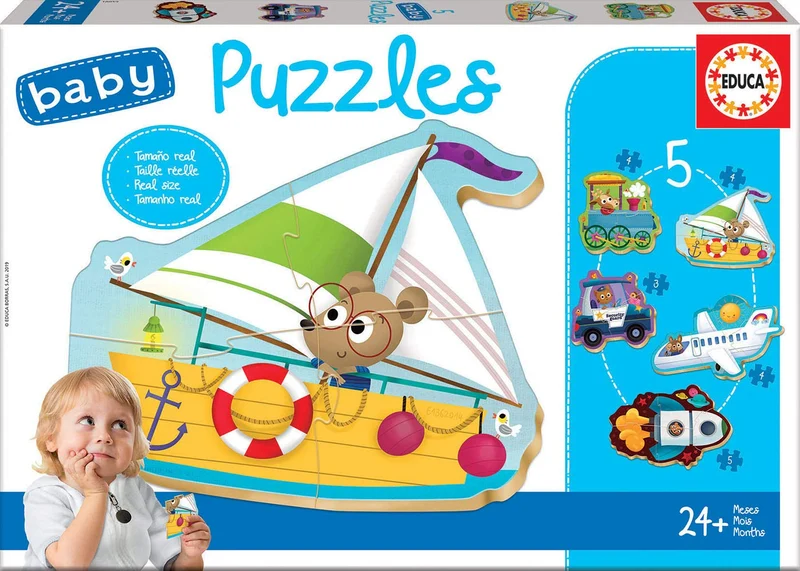 5 Baby Puzzles - Vehicles
